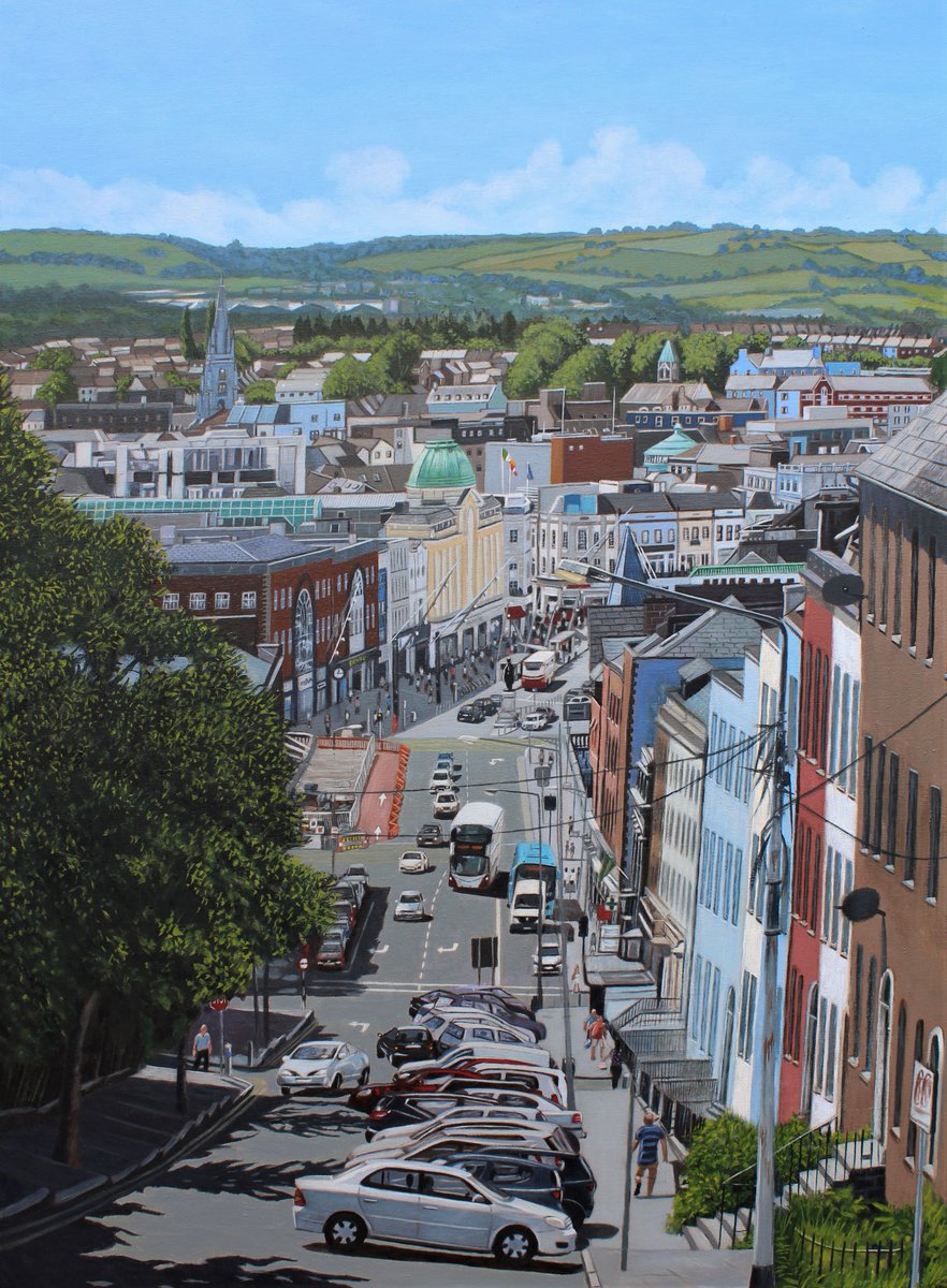 " A view from Patrick's Hill " 40in X 30in oil on canvas. Many many hours spent on this one and as always anyone that enjoys my paintings of Cork City, your RTs are very much appreciated