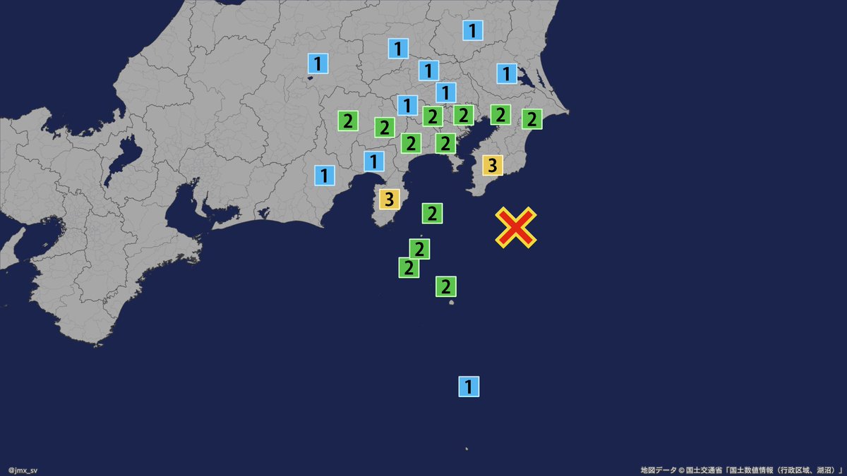 ট ইট র 地震 津波 火山情報 各地の震度情報 震度3 館山市長須賀 館山市北条 伊豆の国市長岡 東伊豆町奈良本