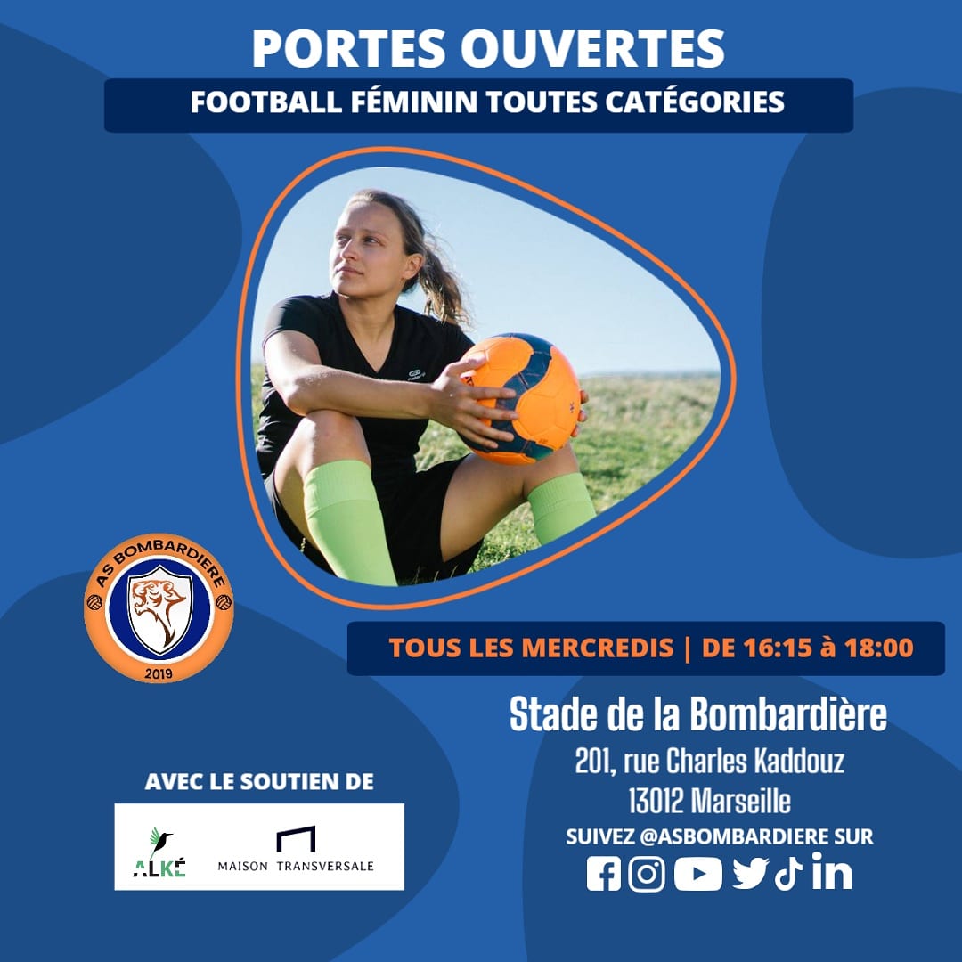ASBombardiere's tweet photo. [FOOT FÉMININ] 🟠🔵

ℹ️ Nouveau créneau horaire pour nos 𝗽𝗼𝗿𝘁𝗲𝘀 𝗼𝘂𝘃𝗲𝗿𝘁𝗲𝘀 "Football Féminin" ! 

🏟 Retrouvez-nous désormais tous les mercredis de 16:15 à 18:00 au Stade de la Bombardière !

😃 Rejoins-nous sans plus attendre !

#footfeminin #TeamASBM #leclubdedemain https://t.co/iFhMjUTXta