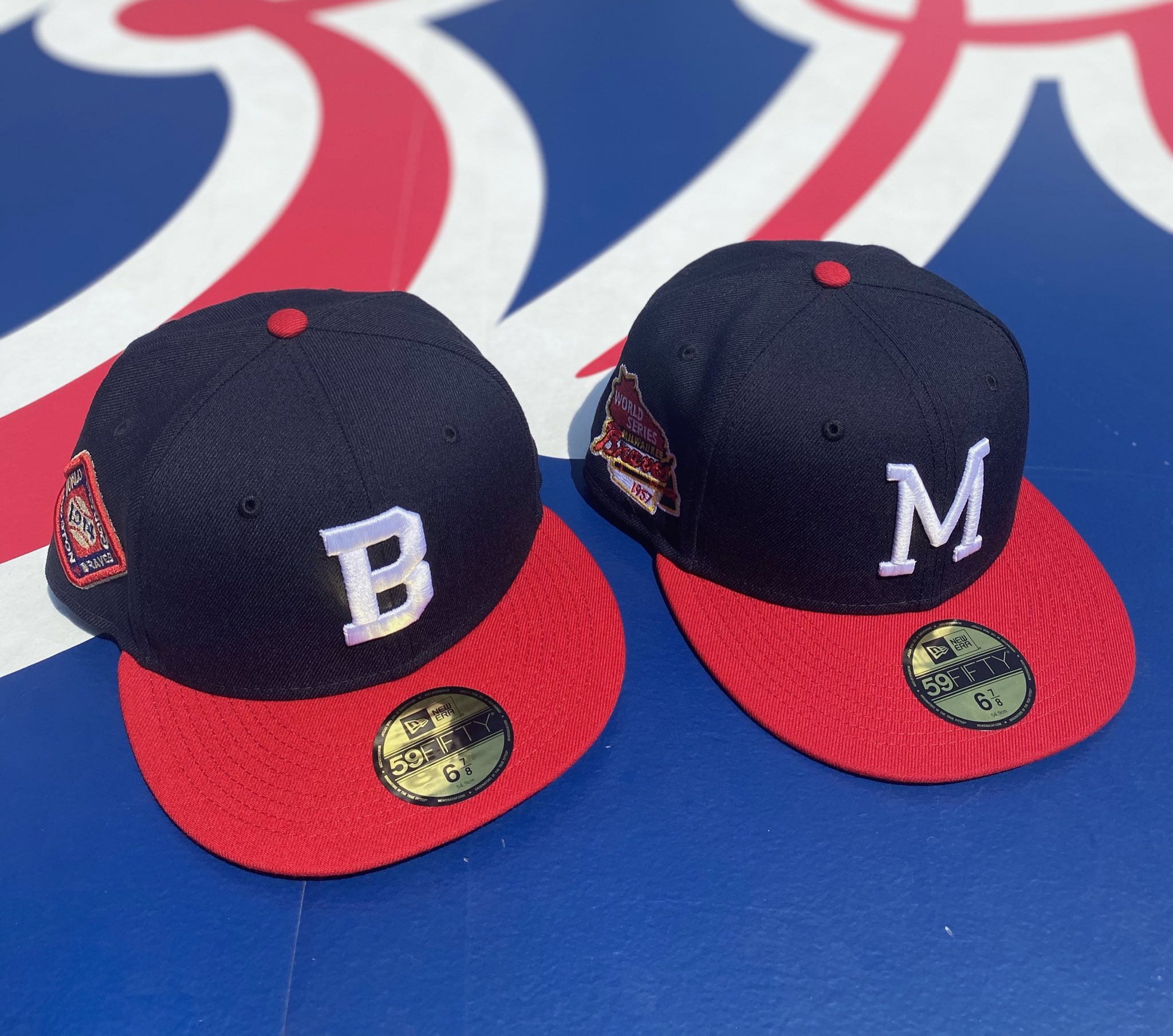 Braves Retail on X: NEW Boston Braves & Milwaukee Braves World Series  hats available at the @braves Clubhouse Store! Boston hats available in  59Fifty fitted, 9Fifty snapback, & 9Twenty adjustable. Milwaukee hats