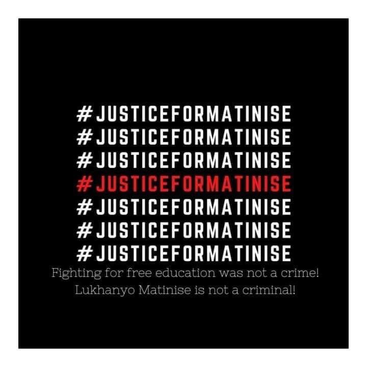 TheReal_BaeGod's tweet image. #JusticeForMatinise an #FMF activist sentenced to 5 years in jail for a crime of arson he never committed. He's appeared before the magistrates with no lawyer multiple times and he now, has been tried and convicted for something he never did