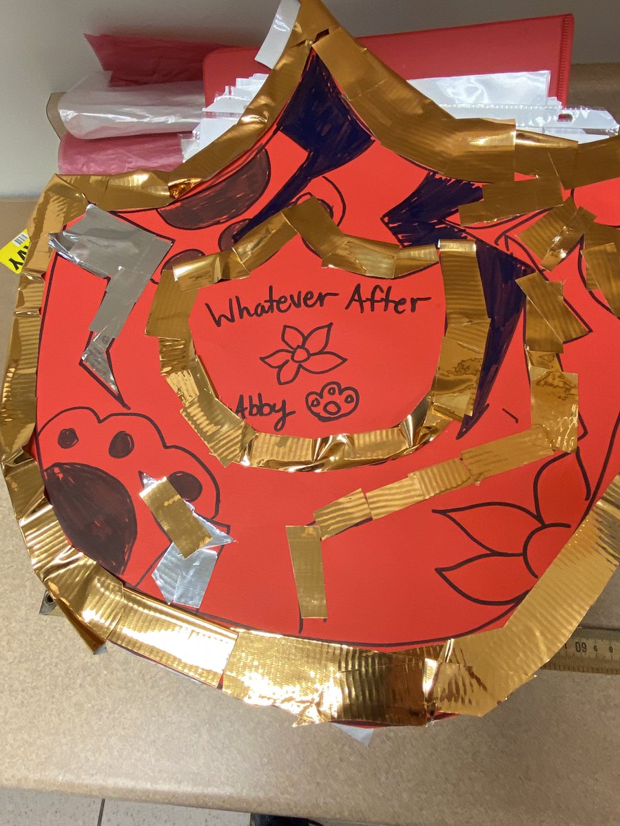 ResistHuman12's tweet photo. Students created character or personal coat of arms @LibJrWolverines #SCCSD https://t.co/1JZvLUYBca
