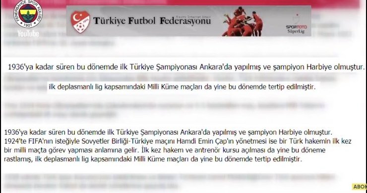 EKonurTR's tweet photo. 💥Türkiye futbol Federasyonun'da yer alan bir bölüm. https://t.co/WXvGRzWrIk