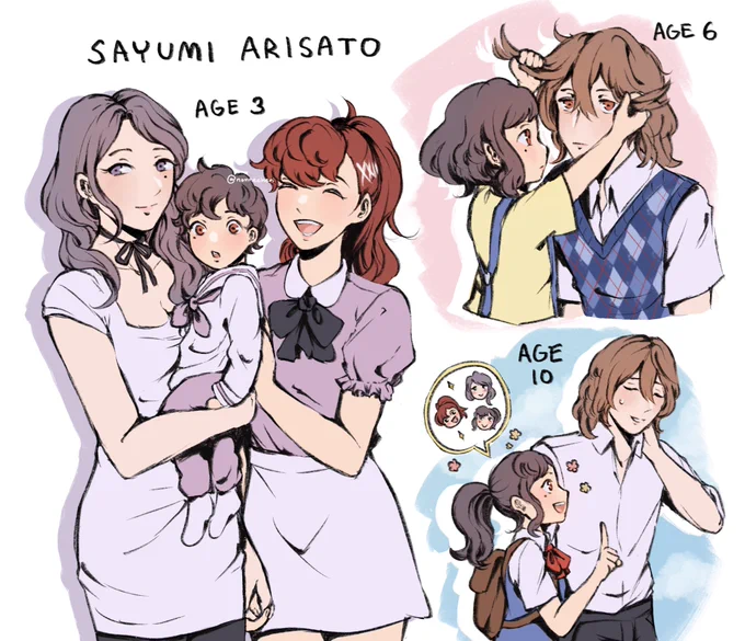 this is the most self-indulgent thing i've ever drawn but i made a saoriham daughter (ft. uncle goro) 👉👈 