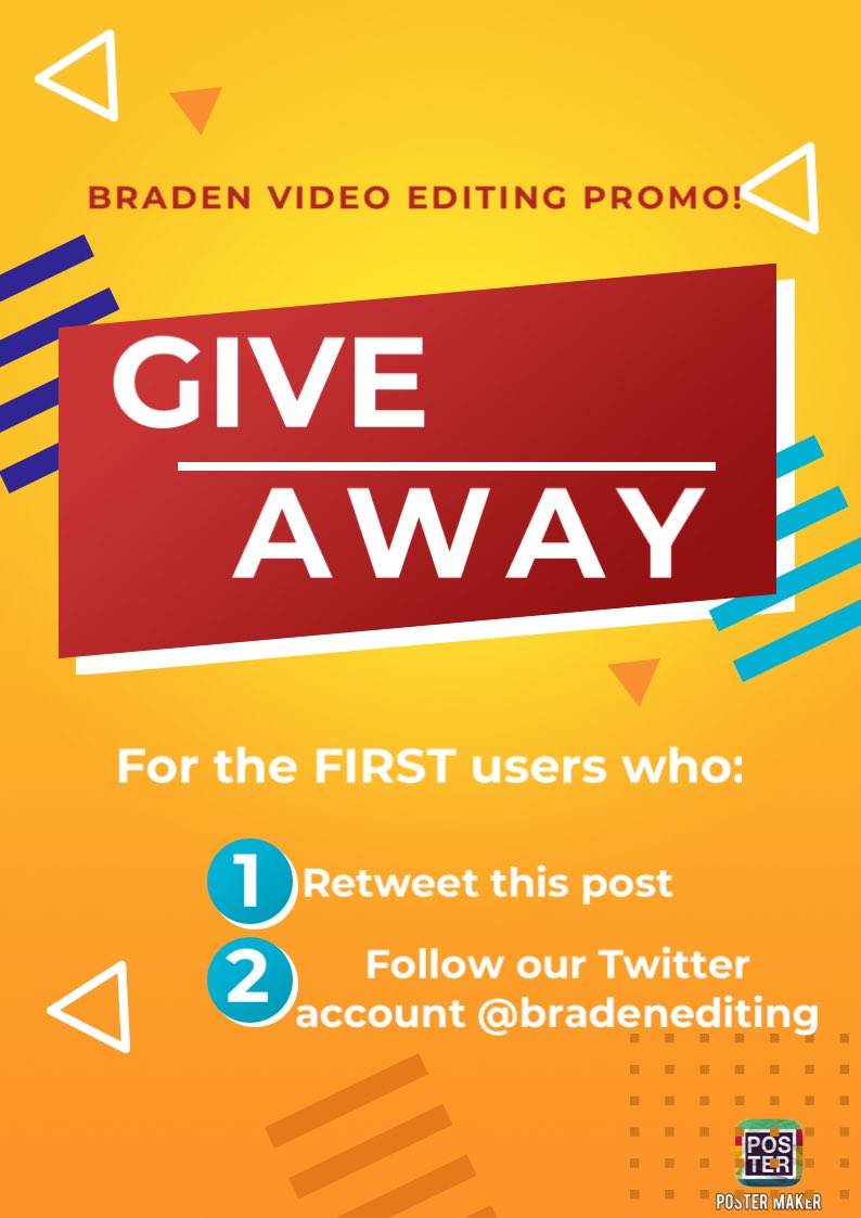 GIVE AWAY!!😱🔥Enter for a chance to win free video editing for a month! To enter retweet this post and follow- @bradenediting #giveaway #free #giveway #COVID19 #BSOCIAL #like #f #Thankiversary #CashAppFriday #HurryUp #follow