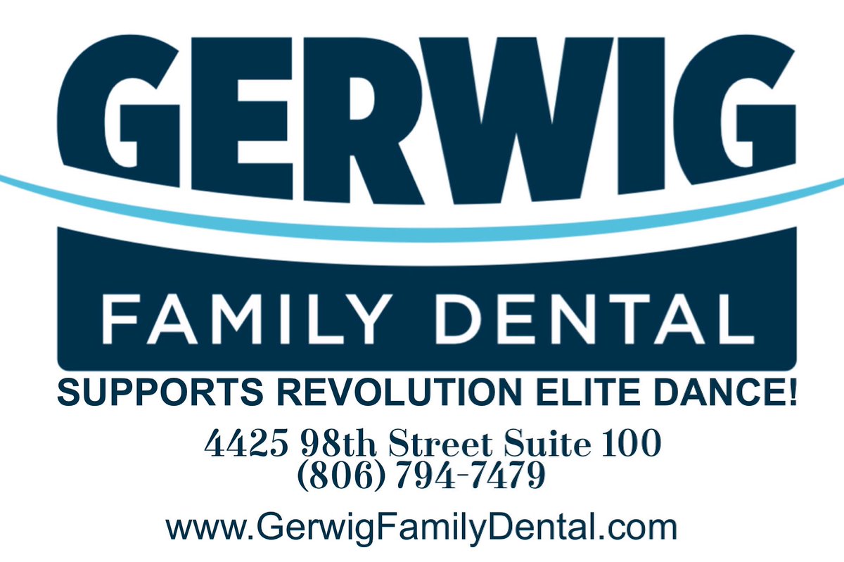 THANK YOU Gerwig Family Dental for your support! We want to take a moment to thank our supporters with our end of year recital program! We appreciate you and the support you give our kids! #support #thankyou #revolutionelitedance #lubbock #lubbocktexas • Gerwig Family Dental