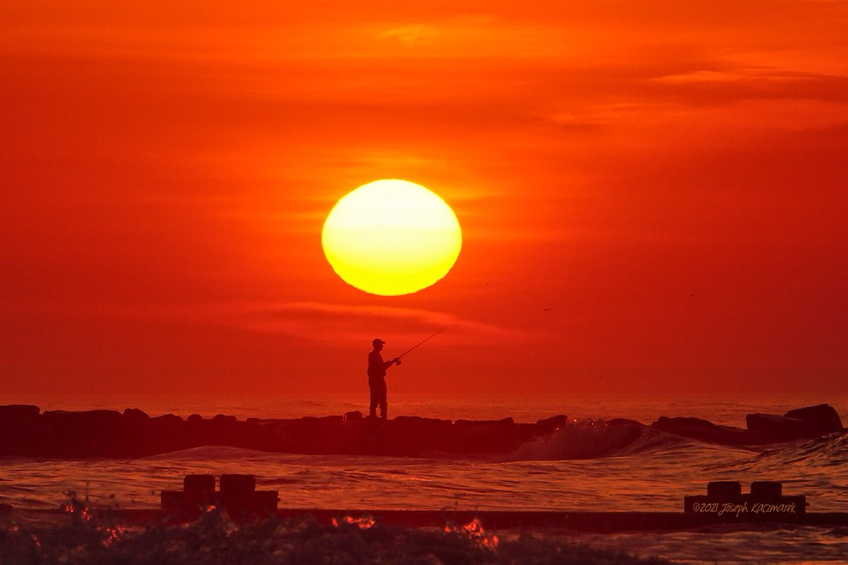 OCNJ Sunrise Fisherman 6.6.21 #njbeaches #OCNJ