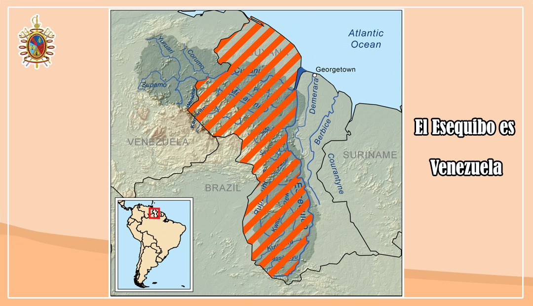 🗺️ #6Jun || La #FANB ratifica —contundentemente— su compromiso con el pueblo, en la defensa del derecho histórico sobre el Esequibo. En pie de lucha nos mantenemos firmes ante toda pretensión y agresión que busque socavar la patria. 
#FANBEnDefensaDeLaDignidad