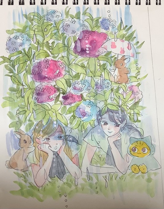 「茶髪 紫陽花」のTwitter画像/イラスト(人気順)｜4ページ目