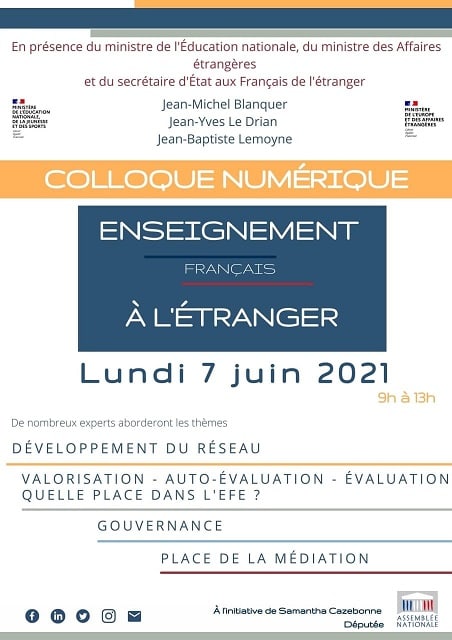 𝗙𝗿𝗮𝗻𝗰𝗼𝗶𝘀 𝗡𝗼𝗿𝗺𝗮𝗻𝘁 🇫🇷🌏🌎🌍 (@fnormant) on Twitter photo Très heureux d'intervenir pour la #FAPEE ce lundi 7 juin en compagnie de <a href="/claude_fadel/">Marie Claude Abou Fadel</a> au colloque numérique sur l'enseignement 🇨🇵 à l'étranger organisé par <a href="/scazebonne/">Samantha Cazebonne</a> en présence de <a href="/jmblanquer/">Jean-Michel Blanquer</a>, <a href="/JY_LeDrian/">Jean-Yves Le Drian</a> et <a href="/JBLemoyne/">Jean-Baptiste Lemoyne</a>. #AEFE #MLF. Inscriptions ↪️ framaforms.org/colloque-sur-l… Très heureux d'intervenir pour la #FAPEE ce lundi 7 juin en compagnie de <a href="/claude_fadel/">Marie Claude Abou Fadel</a> au colloque numérique sur l'enseignement 🇨🇵 à l'étranger organisé par <a href="/scazebonne/">Samantha Cazebonne</a> en présence de <a href="/jmblanquer/">Jean-Michel Blanquer</a>, <a href="/JY_LeDrian/">Jean-Yves Le Drian</a> et <a href="/JBLemoyne/">Jean-Baptiste Lemoyne</a>. #AEFE #MLF. Inscriptions ↪️ framaforms.org/colloque-sur-l…