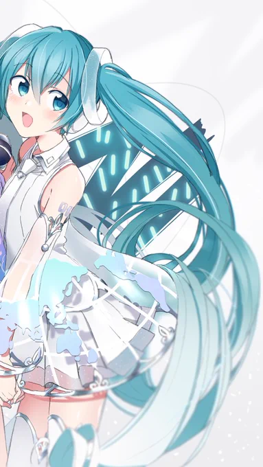 #MIKUEXPO2021 
23:30からラスト公演だよー!
くるくるツインテ素敵に描けたから見て欲しい( ⸝⸝ʚ̴̶̷̆௰ʚ̴̶̷̆⸝⸝ ) 