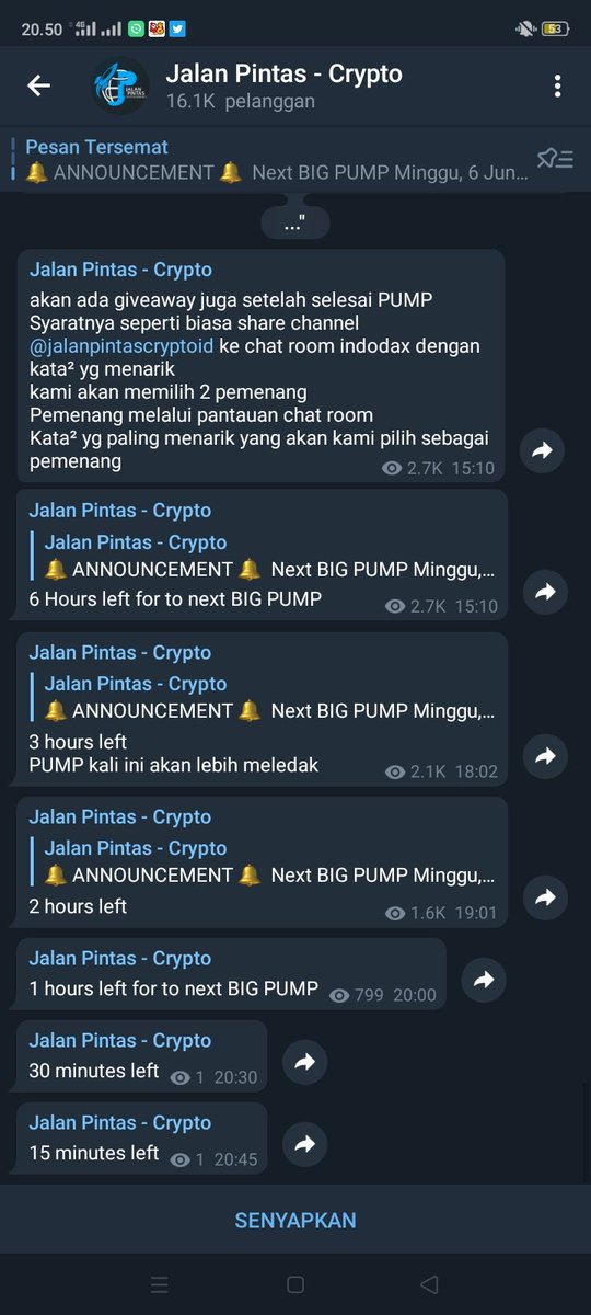 jeks_situmorang's tweet photo. Saya pikir Pump ini bagus... Ya bagus untuk pemilik group (pic) yg mengajak pump #crypo #indonesia.

Tapi saya tidak yakin (admin) bersamaan dalam membeli. Namun sudah melakukan buy di awal. 

Bukan ajakan. Tp berhati-hati lah.

Pump bisa menguntungkan atau merugikan. #simple https://t.co/7v6JkKgQap