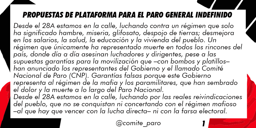 Comité por el Paro General Indefinido tweet media