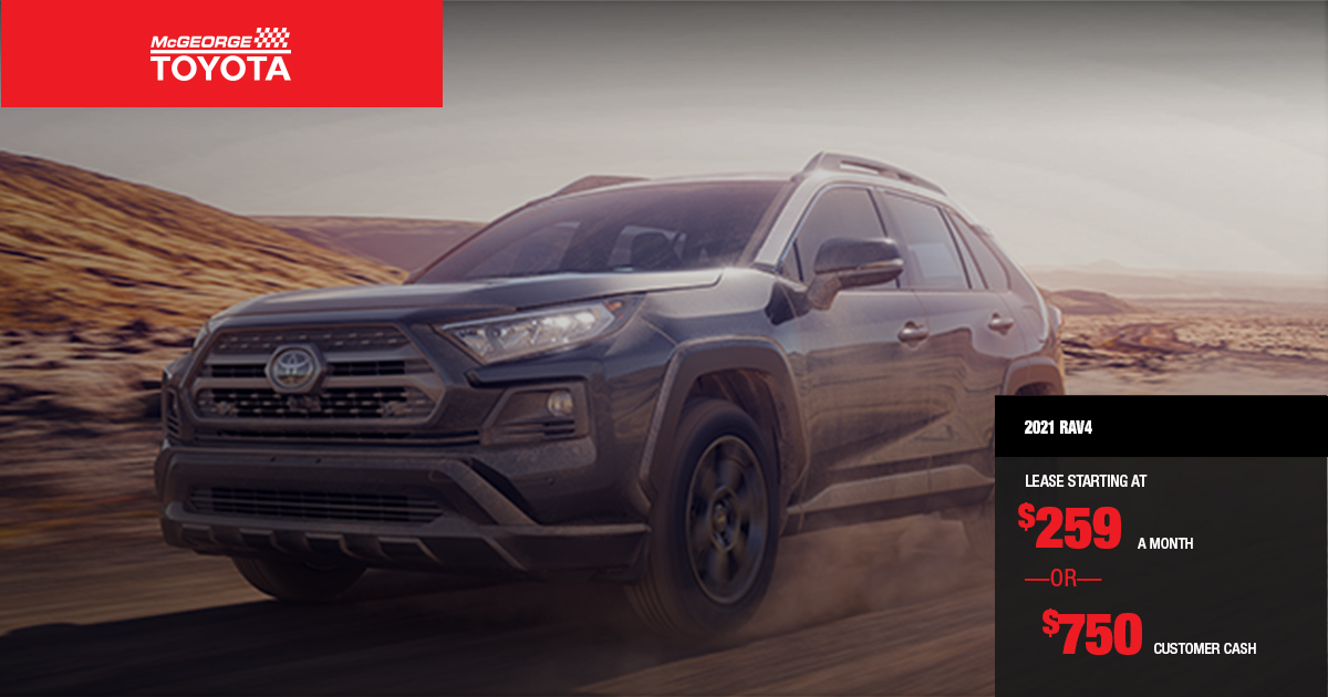 Are summer #roadtrips in your future? Think of how much more fun they’ll be in your new #RAV4! This month, travel in style with leasing starting at $259/month or receive $750 customer cash back when you buy. Learn more: bit.ly/2sSKvCd #WeEarnYourTrustEveryDay