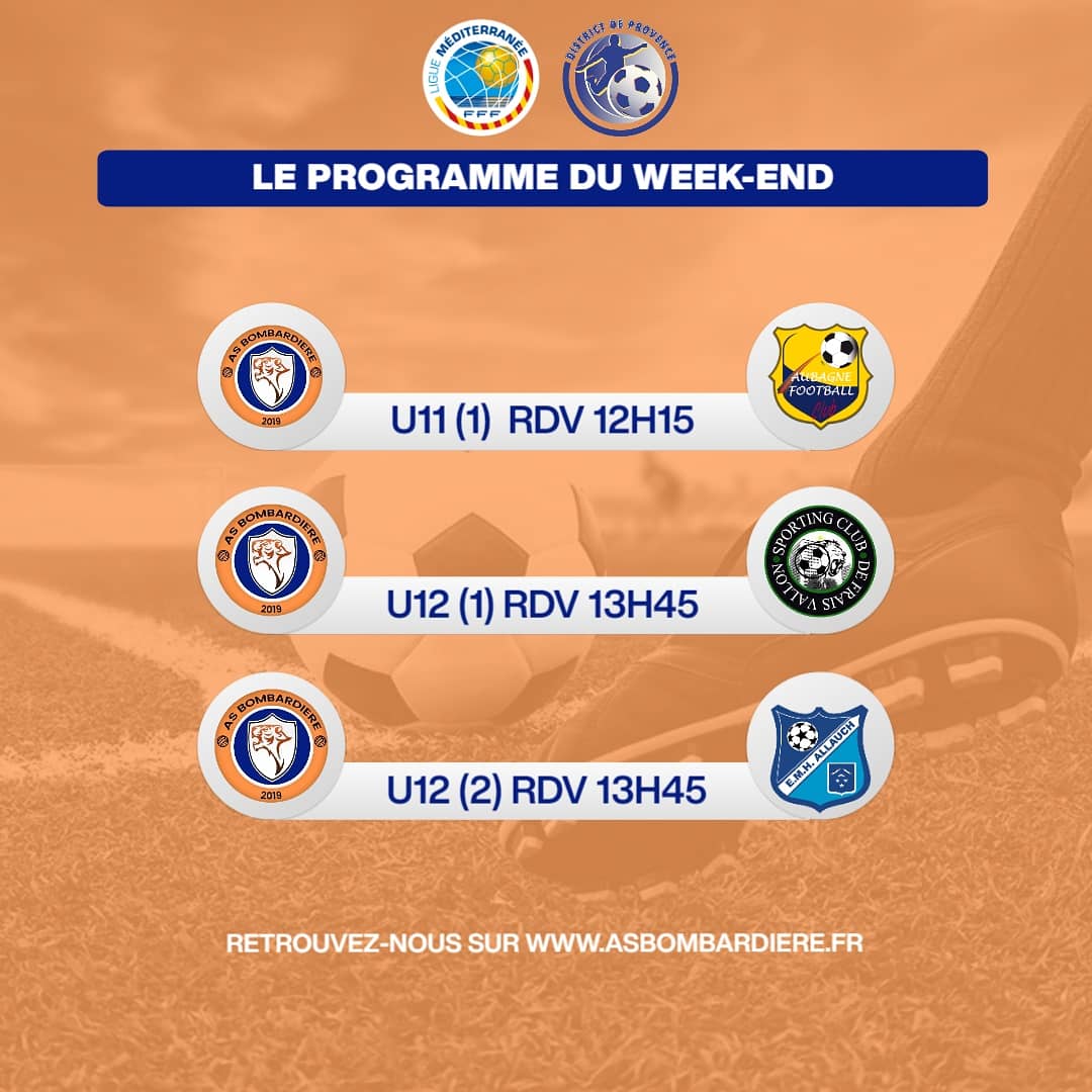 ASBombardiere's tweet photo. [MATCHS AMICAUX] 🟠🔵

⚽️ De nombreux matchs amicaux se sont tenus hier au Stade la Bombardière ! 

🙏 Nous tenions ici même à remercier, tous les clubs, dirigeants, bénévoles et parents. Grâce à vous cette journée fut une belle réussite sportive ! 

#TeamASBM #leclubdedemain https://t.co/fuJDveVD27