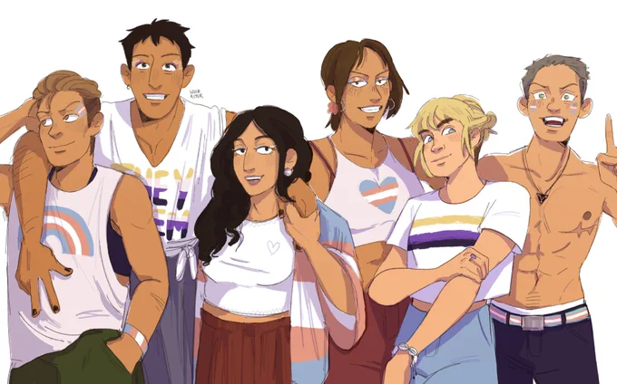 the whole squad at pride 