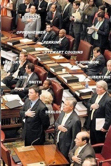 It's mind-boggling WHY Any member of the house or senate that refuses to stand and recite the Pledge of Allegiance in the Chambers shouldn't be escorted out by the Sergeant at Arms until they comply. If your allegiance is not with this country and our flag, just who is it with?