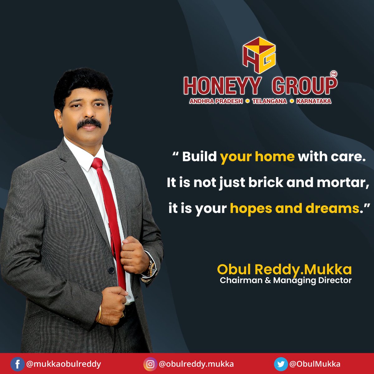 A home is the abode of your hopes and dreams. Don't just build it but build it with care and love.

#HoneyyGroup #Housing #Investinrealestate #Stability #Realestateinvesting #Realestatetips #Buyertips #Realestatetipsandadvice #Realestatetipsforbuyers #Homebuyers #Homebuying