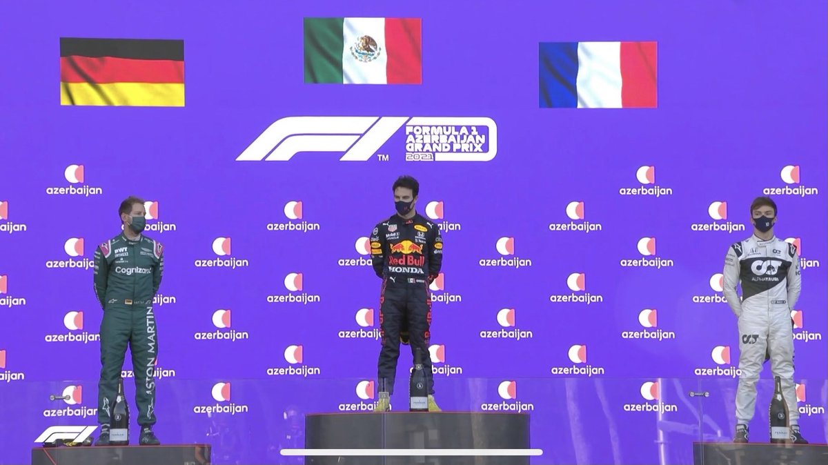 DanniMendiola's tweet photo. Cuando te toca, te toca. #F1 
¡Hoy tocó! 🏆🇲🇽 #AzerbaijanGP https://t.co/jQ8Z2TwRoc