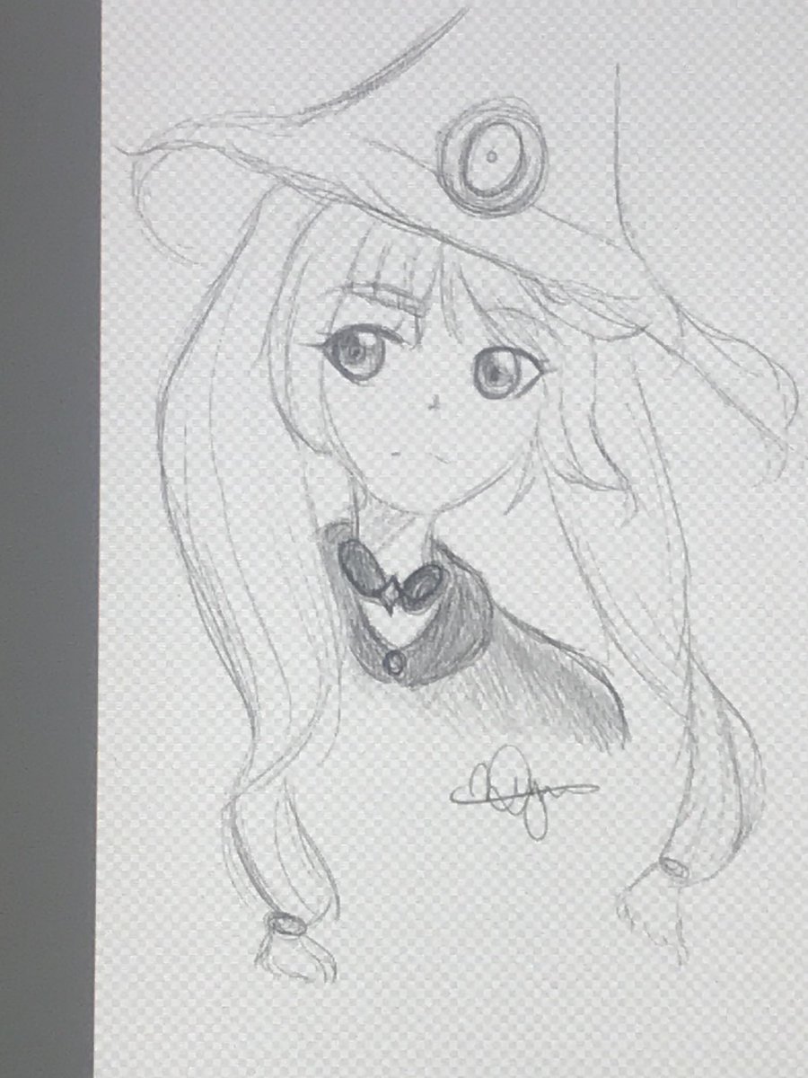 Wynnreee's tweet photo. Here’s the scuffed sketch of Mona from today’s stream! Thank you all again for everything and hoping you guys are having a wonderful weekend so far <3! Day 4!!! https://t.co/GISIltwLmk