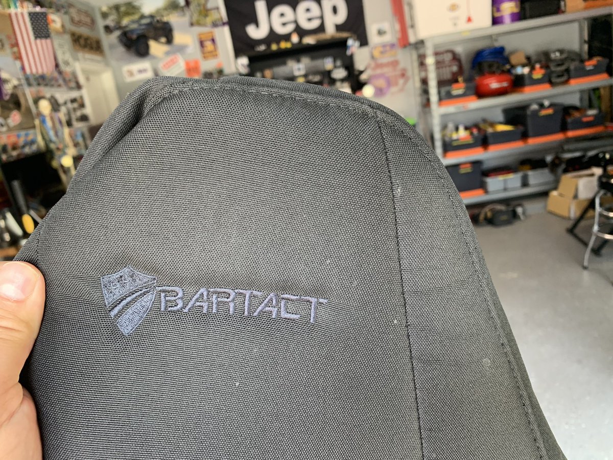 JohnsJeepGarage's tweet photo. Best thing about the BARTACT seat covers is taking them off to wash them when you played a little to hard. #bartact #jeep https://t.co/dj19jhdVgh