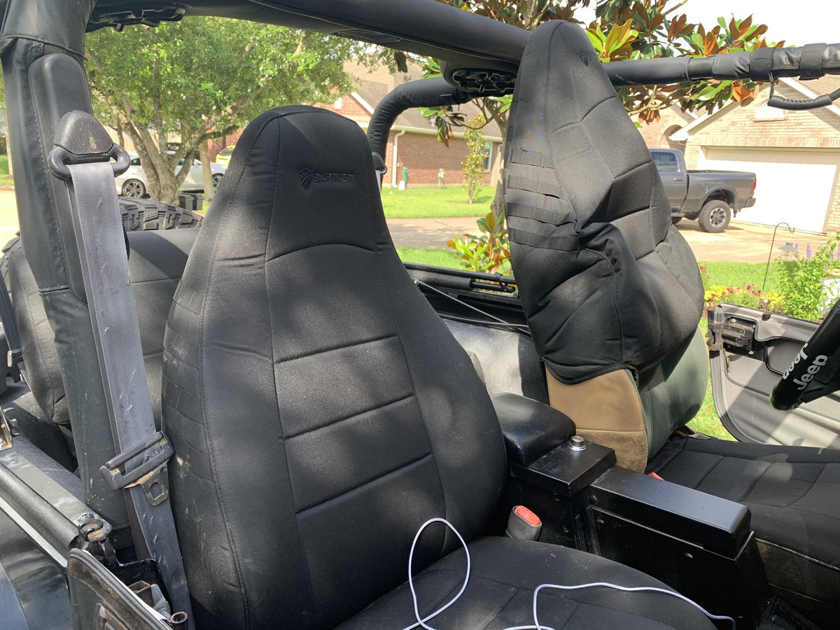 JohnsJeepGarage's tweet photo. Best thing about the BARTACT seat covers is taking them off to wash them when you played a little to hard. #bartact #jeep https://t.co/dj19jhdVgh