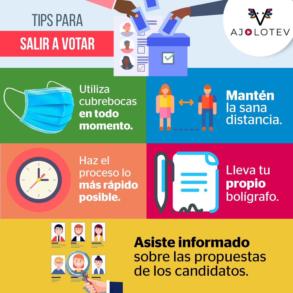 Por ti, por todos, por México 🗳☑️🇲🇽. 

#AjoloteV #Elecciones2021 #Vota