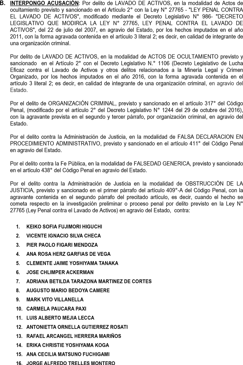 whuacasi's tweet photo. #ÚLTIMO | Resolución del viernes 4 de junio del juez Víctor Zúñiga, quien inicia formalmente el control de acusación por los delitos de lavado de activos y organización criminal contra Keiko Fujimori y otras 41 personas. https://t.co/ySHwHwn2SK