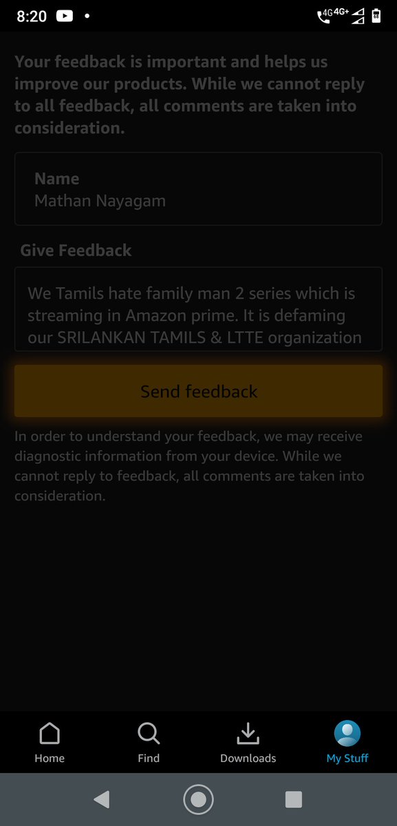MathanNayagam's tweet photo. அனைவரும் Amazon prime பக்கத்திற்கு சென்று feedback பகுதியில் உங்கள் எதிர்ப்பை தெரிவிக்கவும்!
#BanFamilyMan2
@Samanthaprabhu2 #banamazonprime #Tamils
(My feedback in comment) https://t.co/hM6je37mOH