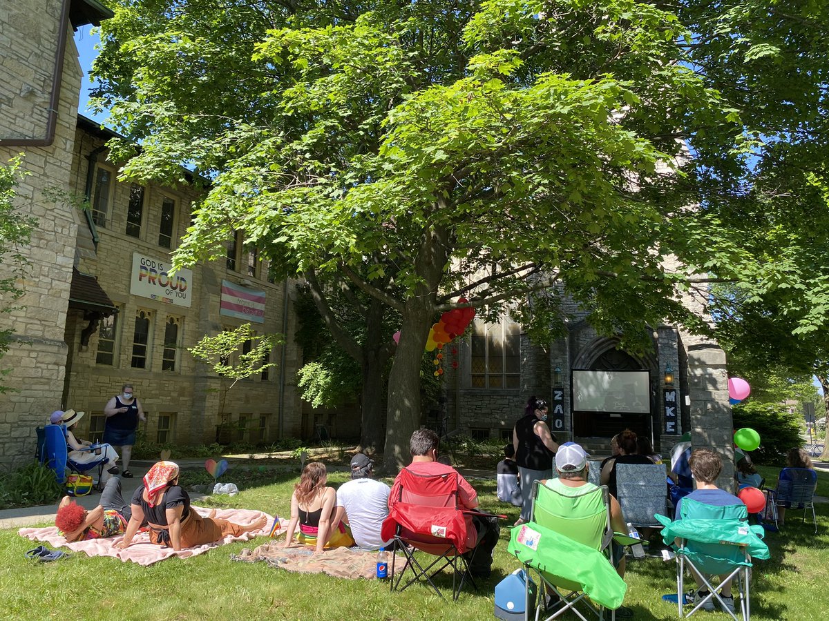 tehKriz's tweet photo. Our first live church service since before the pandemic started! It’s LIT! So excited! Folks are in their Pride gear and ready to rock. I love @ZaoMKE Church! #queerandblessed https://t.co/xAGiZaZhID