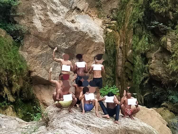 Kyaw Aung Paing (@klatpri) on Twitter photo A group of young people protested at Deedote Waterfall in Mandalay Division against the terrorist regime today. #RejectCoupRejectASEAN #WhatsHappeningInMyanmar #June6Coup #MilkTeaAlliance A group of young people protested at Deedote Waterfall in Mandalay Division against the terrorist regime today. #RejectCoupRejectASEAN #WhatsHappeningInMyanmar #June6Coup #MilkTeaAlliance