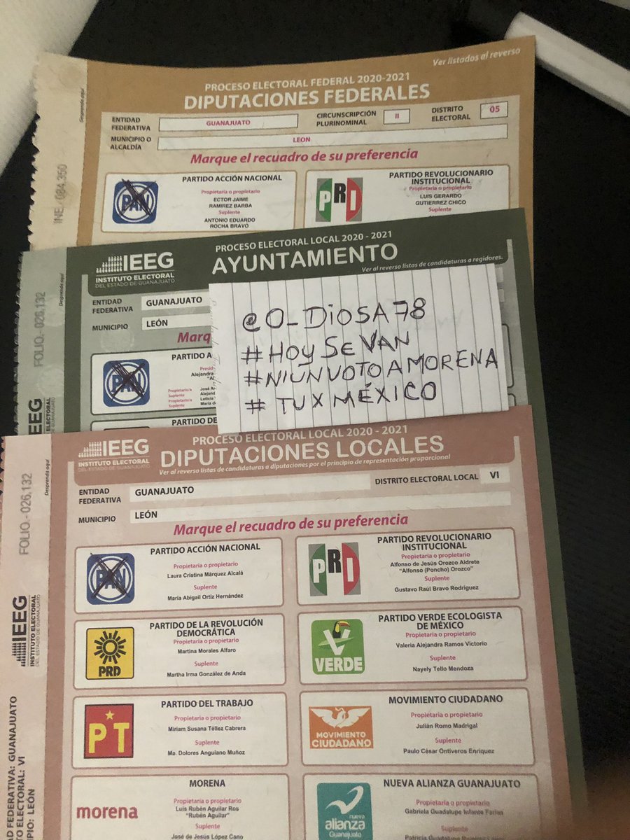 Misión cumplida ….Hoy nadie se queda sin votar, vamos por nuestra libertad 💪🏻💪🏻💪🏻
#VaXMéxico 
#NiUnVotoAMorena 
#VotaEsAhoraONunca 
#YoNoVotarePorMorena