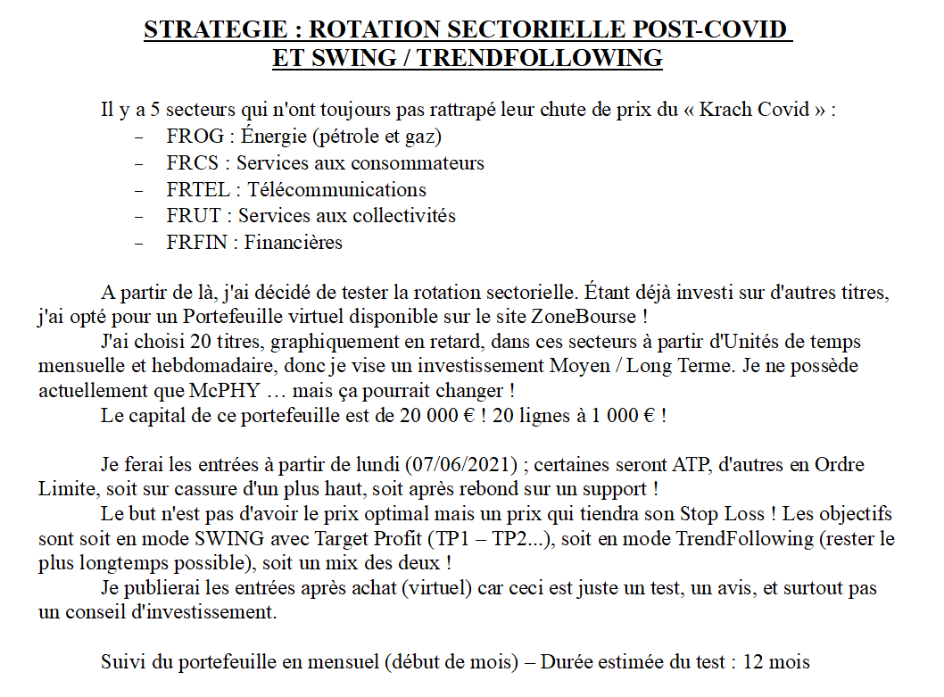 HeuzeDavid's tweet photo. #Trendpartage et #trendFollowing - Suite à mes recherches sur la rotation sectorielle, je vous propose le suivi d'un portefeuille virtuel sur @Zonebourse (le site). Présentation du test et des titres. Les analyses des titres arriveront au fil des achats (et de mon temps libre) ! https://t.co/wpsBblI7HW