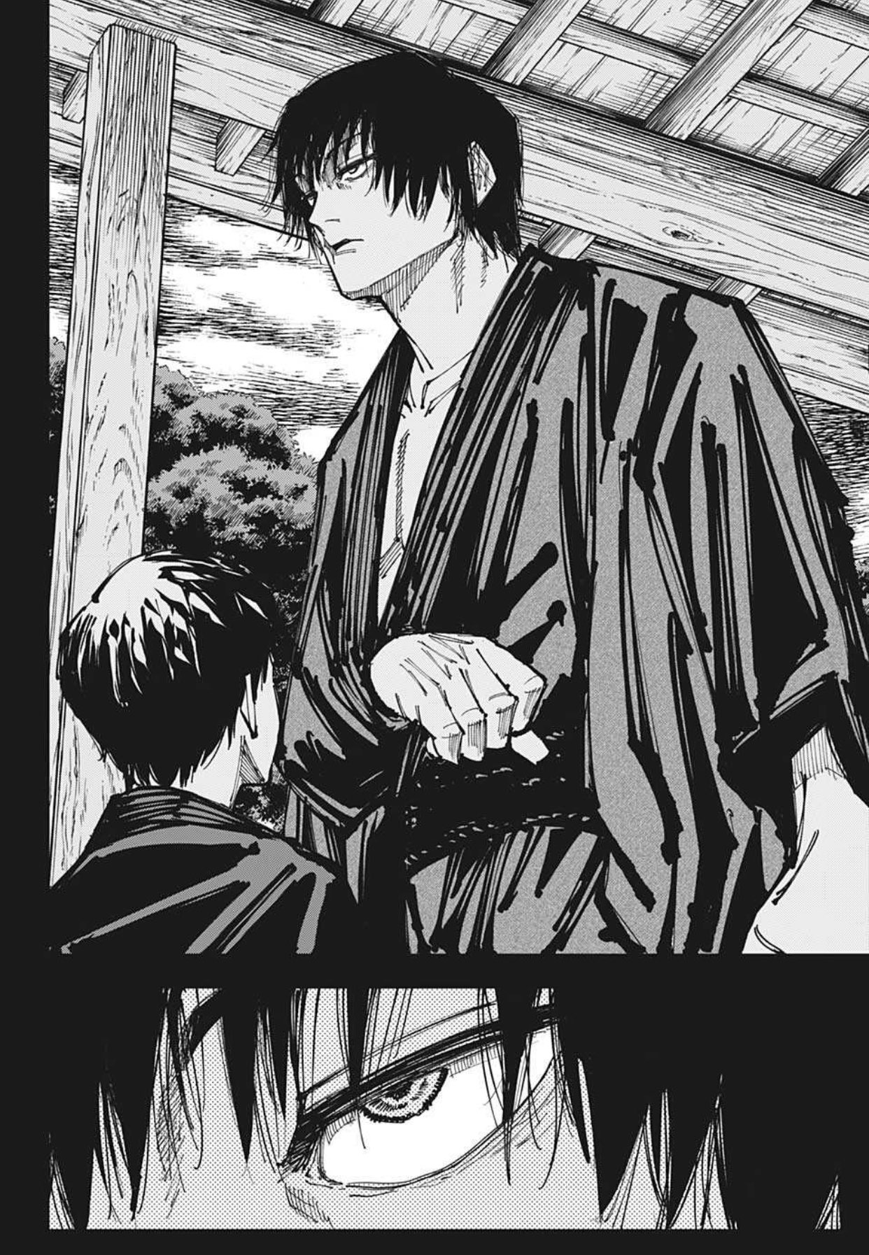 Jさん Jjk 151 呪術本誌 呪術バレ Can You Believe This Was Naoya S First Ever Look At Toji Like No Wonder He Idolized Him For The Next Years T Co 75co4e5yrf