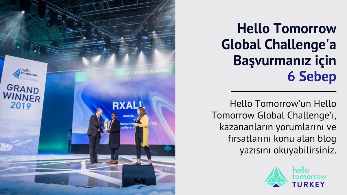 hellotomorrowtr's tweet image. #HTGlobalChallenge, tek seferlik bir yarışmadan daha fazlasıdır, fırsatlarla dolu bir yüksek teknoloji topluluğu için bir giriş noktasıdır! 🦾

Hala başvurmak için ikna olmadınız mı? Blog yazımızı okuyun! hello-tomorrow.org.tr/hellotomorrowg…

Türkiye'deki girişimler için son gün 11 Haziran!📌