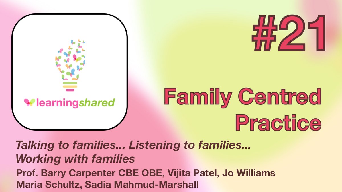 EP #21 LearningShared podcast “Family Centred Practice”. School leaders &amp; parents discuss how schools can work with families of CYP w/ SEND to create a genuine bridge for family centred practice. 
tinyurl.com/yrw4c8jh <a href="/PatelVijita/">Vijita Patel</a> <a href="/_learningshared/">LearningShared</a> <a href="/SwissCottageSch/">Swiss Cottage School</a> #CPD