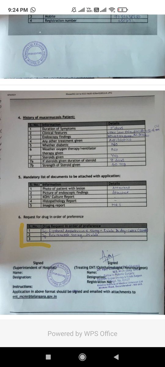Liposomal Amphotericin needed for a close friend affected by Mucormycosis, admitted in KIMS, Secunderabad.

<a href="/KTRoffice/">Office of KTR</a>
@KTRTRS <a href="/DMETELANGANA/">DMETELANGANA</a>