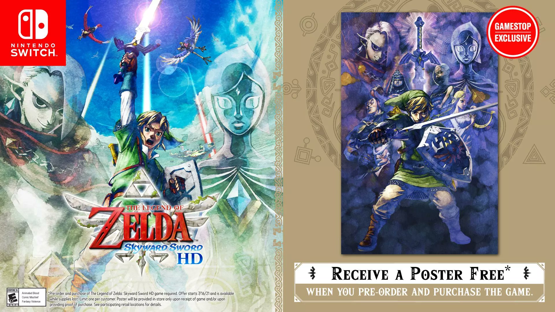 Legend of Zelda Skyward Sword Gamecenter Magazine Cover + Poster