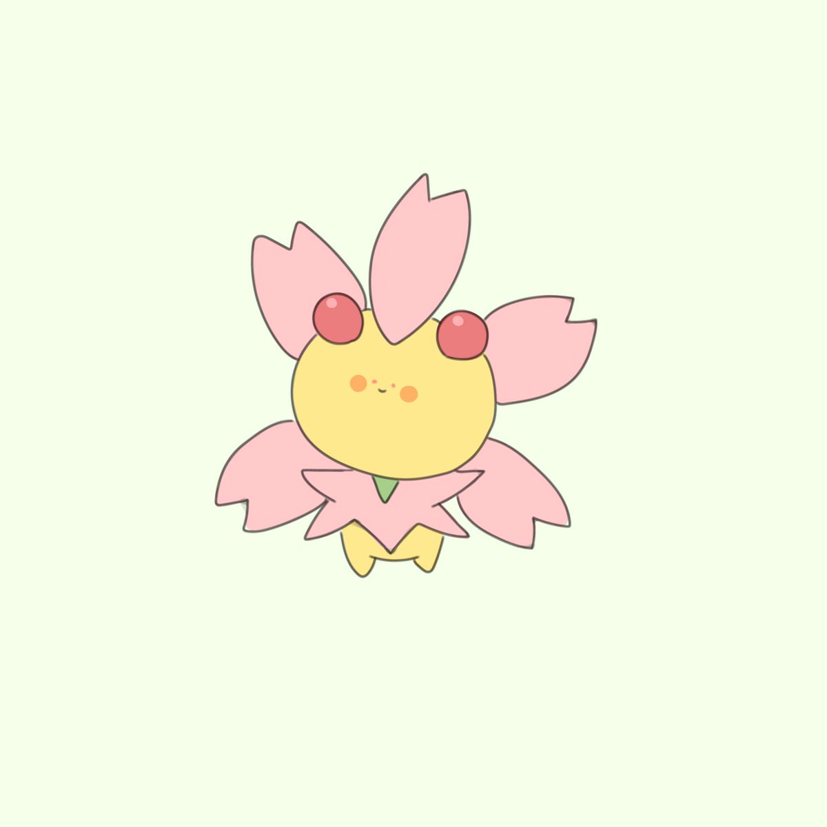 いち チェリム イラスト ゆるいイラスト 1日1絵 イラスト好きさんと繋がりたい イラスト好きな人と繋がりたい イラスト初心者 チェリム ポケモン