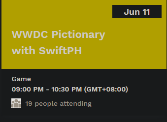 zonilyjame's tweet image. Big Week! Exciting things ahead😊
June 8 for a Fireside Chat with my colleagues @joshuamdeguzman, @digitaljoni, and @harveyjaysison at @flutter_ph
June 11 hosting a Pictionary Night at @WWDCCommunity for @SwiftPHOfficial
#wwdccommunity #flutterdotph