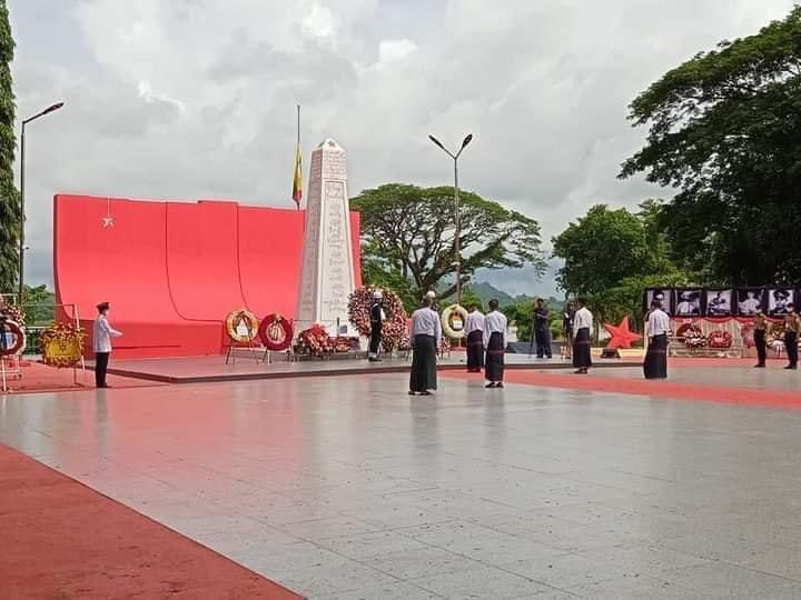 We Will Win on Twitter: "The Martyr's Shrine , a memorial in Hpa-An, was  being destroyed by #MyanmarMilitaryTerrorists since 8 pm. It's learnt that  the demolition was being carried out with full