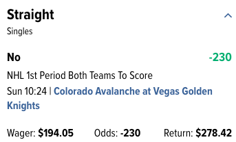 HedgePerfect's tweet image. 🚨🚨#hedgebull alert🚨🚨  Now that the excitement is over, back to our regular scheduled program with what else #theScore odds boost.  This is for @Avalanche vs @GoldenKnights game. #hedgeperfect #WilliamHill
