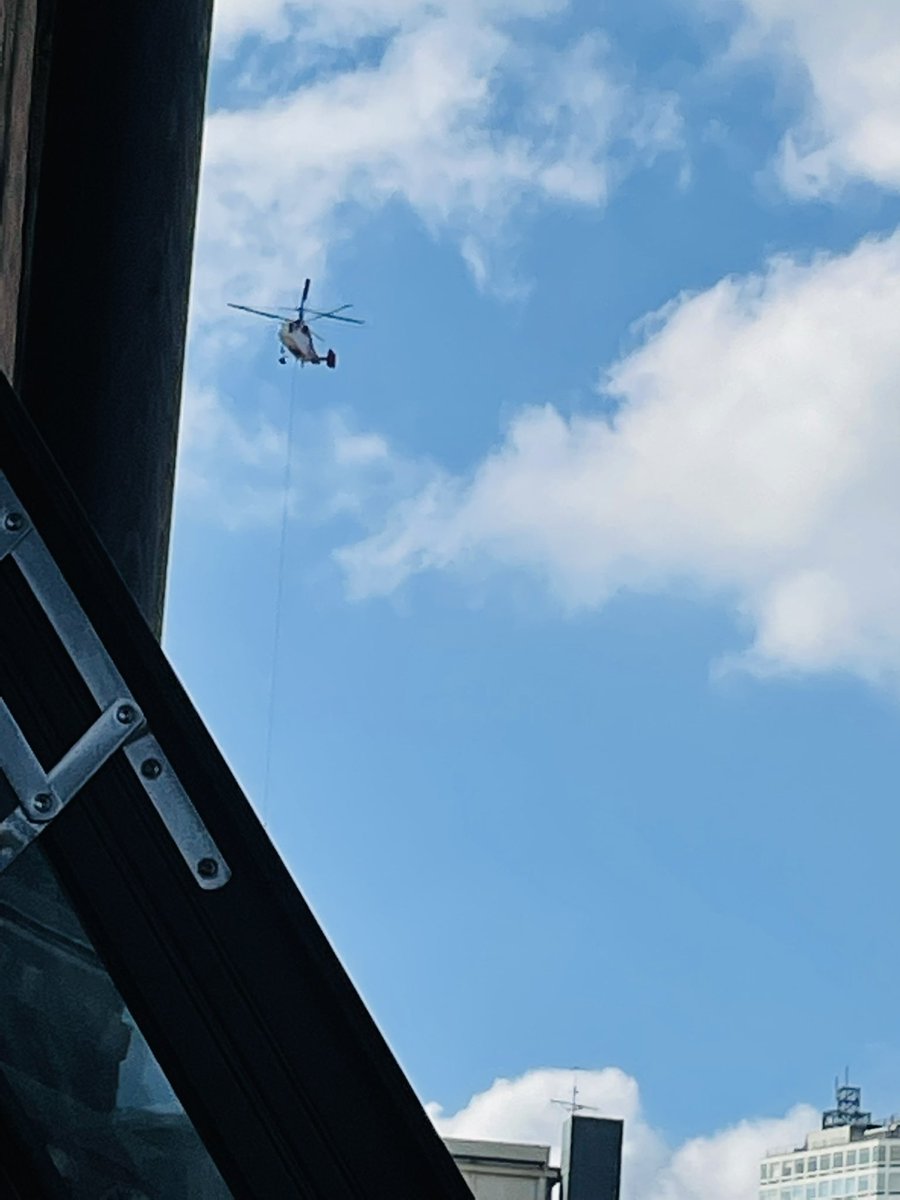 Anyone know why there’s a huge helicopter hovering over the back of Mailbox ?