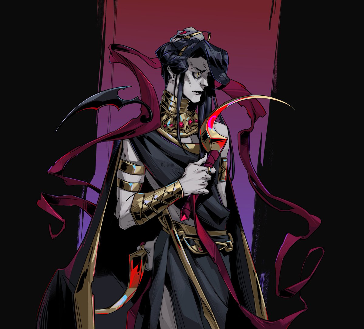 I used to think that there is only one personification of death in ancient Greek mythology, but as I recently found out, Thanatos isn’t the only one. In addition to him, there are two other gods of death, and one of them is Moros.

#hadesgame #fanconcept