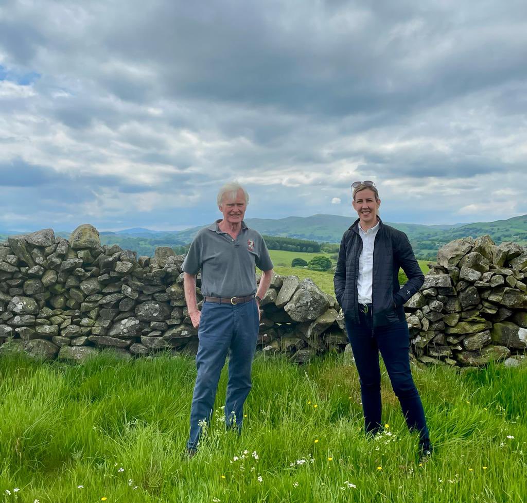 It has been a wonderful, inspiring day showing Clare Smyth of @CorebyClare Restaurant, in Notting Hill, around Rhug today. Clare is one of the world’s top chefs with 3 Michelin stars. Our thanks to Nathan who took this fantastic photo of Clare with Lord Newborough.