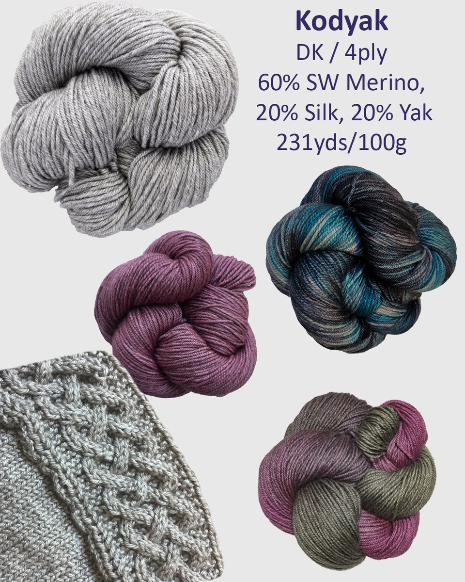 fiberworldshow's tweet photo. The @AHundredRavens takeover continues! This time to show off our bases! Here we have Epona (worsted), Kodyak (DK), Iachos (fingering), &amp; Alfar (lace)! Check out the #ahr website for more details! #fiberworld2021 #yarn #knit #crochet #yarn https://t.co/CxOs1WL7rK