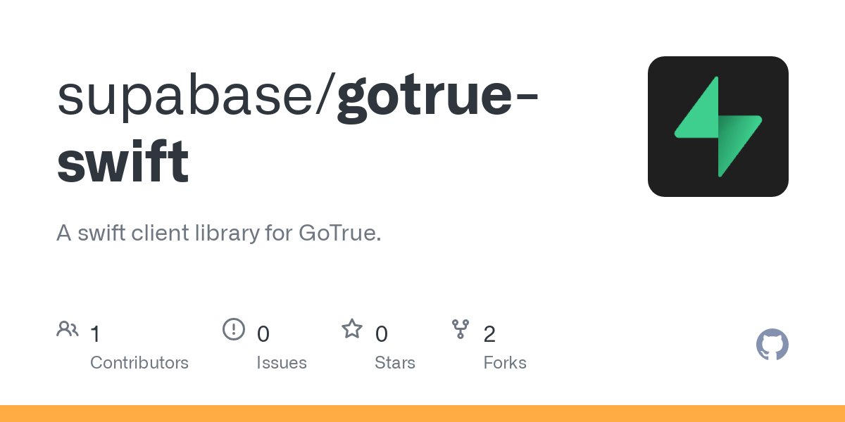 supabase's tweet image. To compliment Apple Logins, the community have started developing #Swift libraries 
 
@satishbabariya is making huge progress. 

Get involved with #opensource and #buildinpublic 👇👇👇

github.com/supabase/stora…

github.com/supabase/gotru…

github.com/supabase/supab…