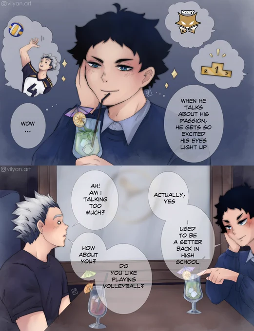 Part 10  2/2
#bokuaka #coffeeshopau #haikyuufanart #Haikyuu #bkak #haikyuucomic 