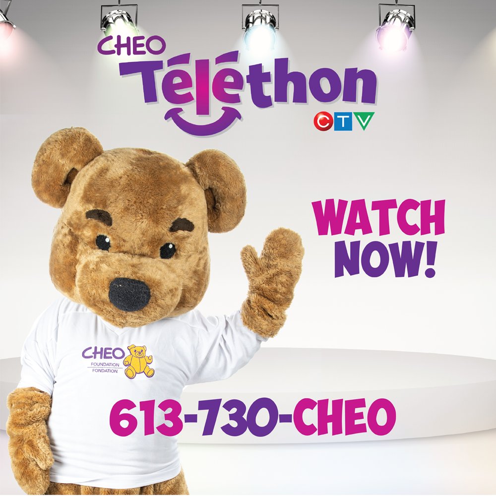 The #CHEOtelethon on <a href="/ctvottawa/">CTV Ottawa</a> is LIVE! Join us from 1-7 p.m. to hear inspiring stories and celebrate the heroes at the heart of #CHEO care during one of our most time-honoured traditions! Call 613-730-CHEO or visit cheotelethon.com to be a #hero4CHEO!