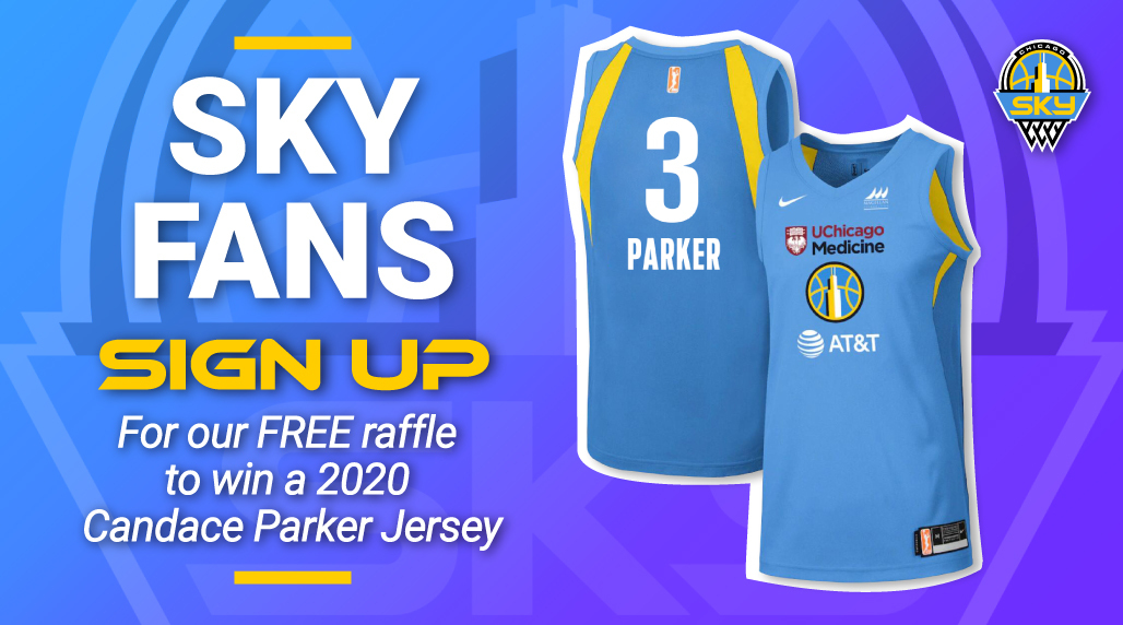 Enter for a chance to win an official Chicago Sky Candace Parker jersey! 

Simply make a <a href="/RebusTechInc/">Rebus Technology</a> account on the widget on the right side of sky.wnba.com, enter your name, answer a few questions and you're in!